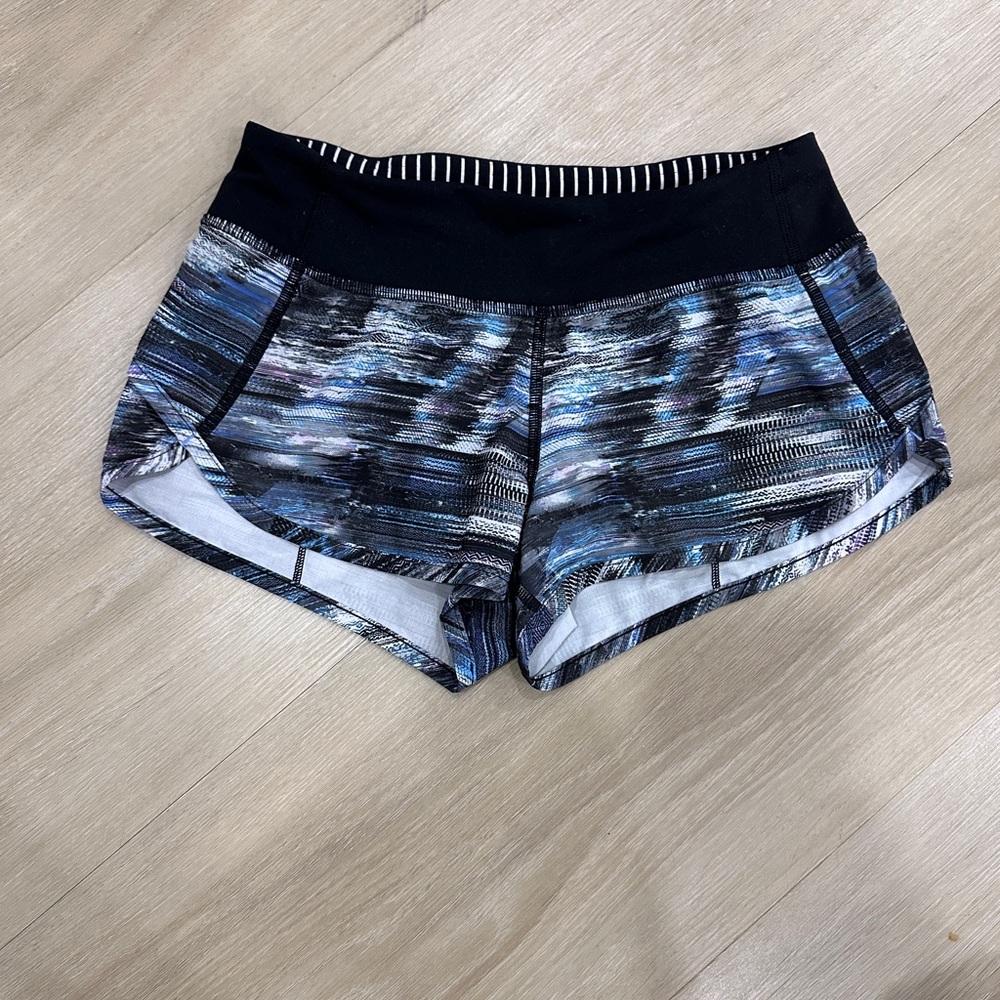 Ivivva Lululemon Girls Matching Set Short (10) & Tank Top (8) Black/Blue - Picture 2 of 9